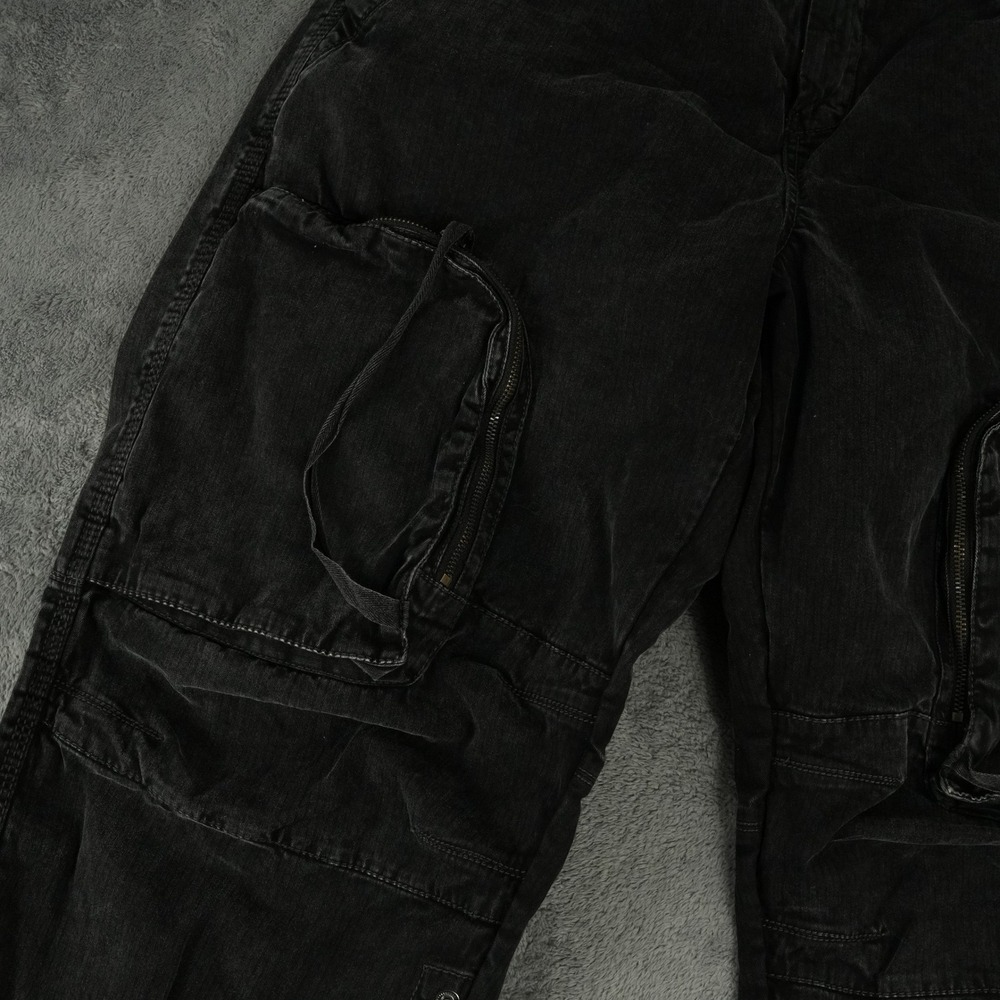 Free People Can't Compare Slouch Cargo Pants Women L Black Gorpcore Utility - Picture 3 of 12